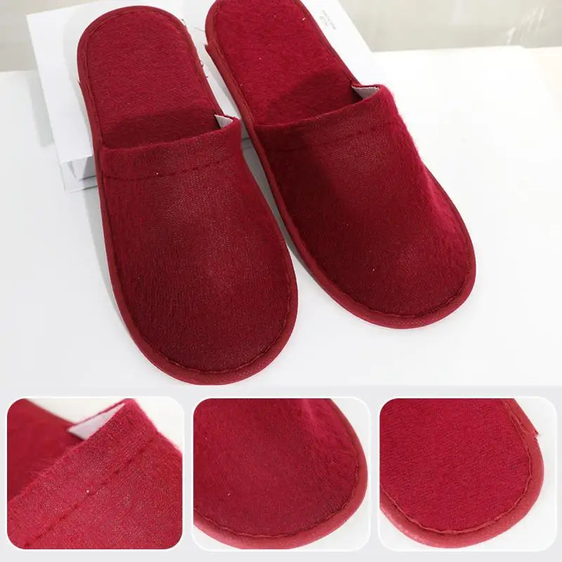 Women Indoor Slipper travel portable Spa Hotel Slipper Spring Summer shoes Woman House Flat Floor Soft Silent Slides for Bedroom