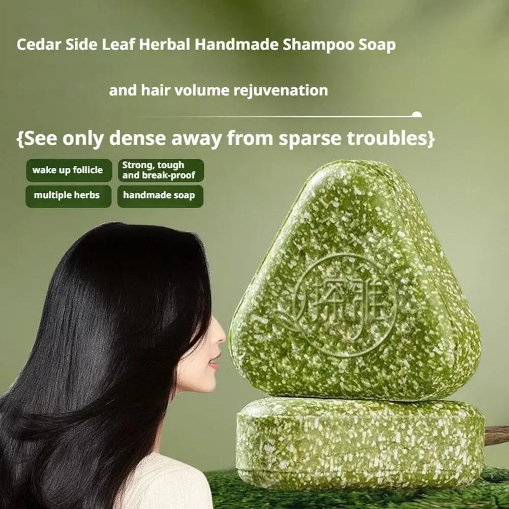 Cypress Leaf Usman Grass Shampoo Soap Oil Control Clean Itchy Scalp Relief Hair Smoothing Voluming Solid Shampoo Hair Care
