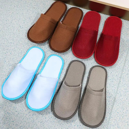 Women Indoor Slipper travel portable Spa Hotel Slipper Spring Summer shoes Woman House Flat Floor Soft Silent Slides for Bedroom