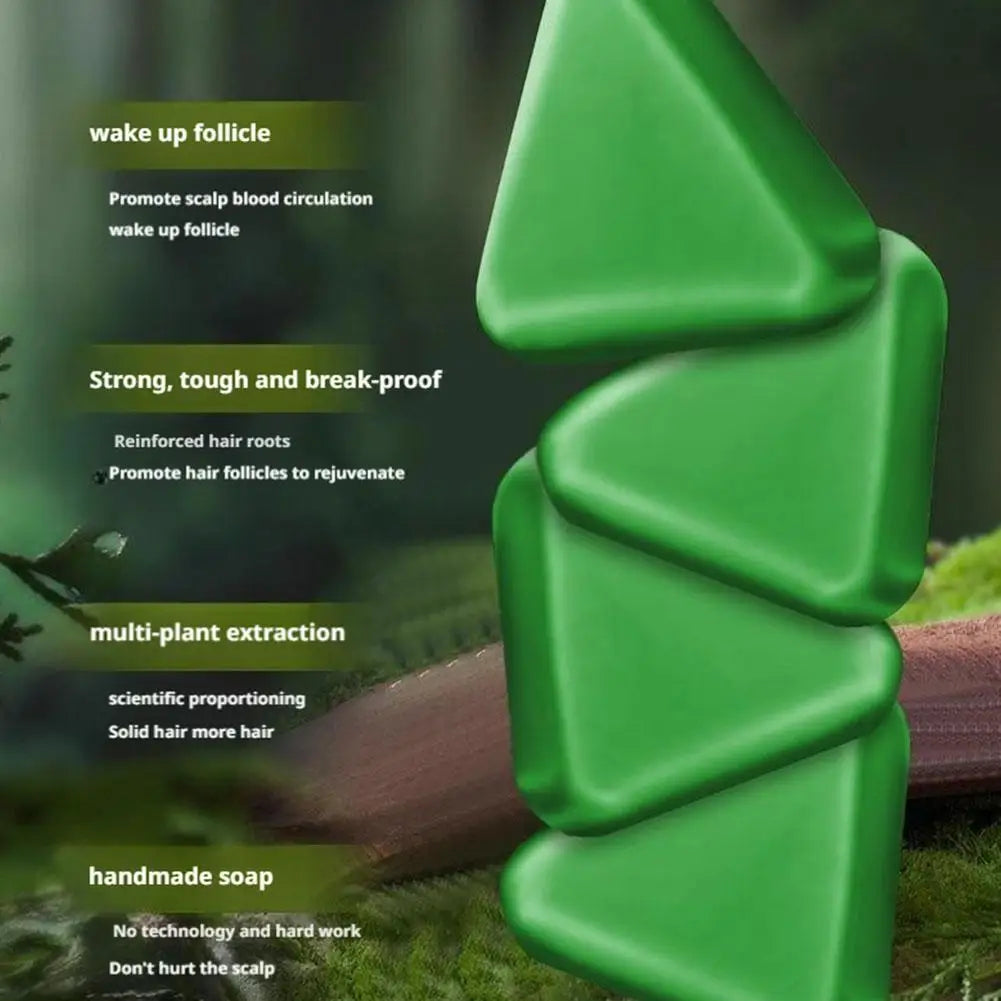 Cypress Leaf Usman Grass Shampoo Soap Oil Control Clean Itchy Scalp Relief Hair Smoothing Voluming Solid Shampoo Hair Care