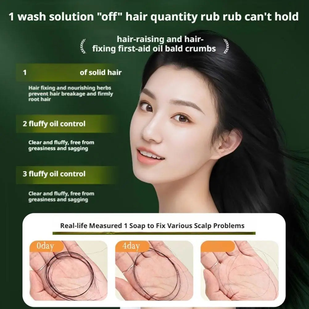 Cypress Leaf Usman Grass Shampoo Soap Oil Control Clean Itchy Scalp Relief Hair Smoothing Voluming Solid Shampoo Hair Care