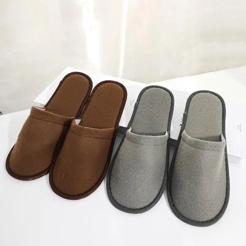 Women Indoor Slipper travel portable Spa Hotel Slipper Spring Summer shoes Woman House Flat Floor Soft Silent Slides for Bedroom
