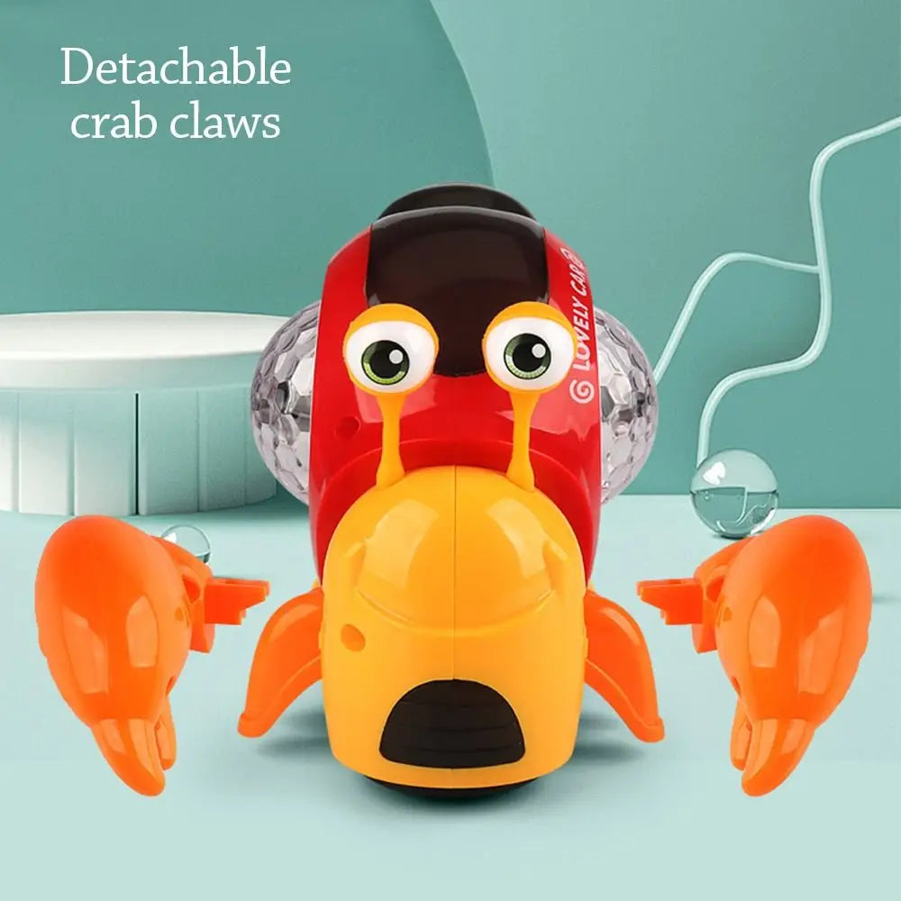 Cartoon Snail Baby Crawling Crab Toy Interactive Musical Walking Toy Dancing Motion Tummy Time Early Educational Toy