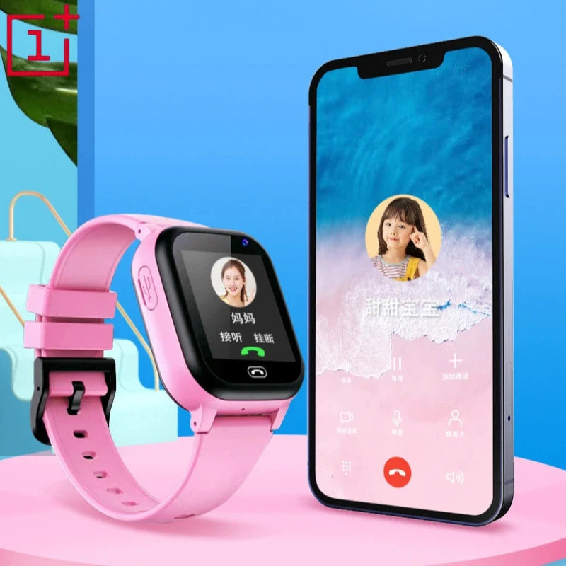 ONEPLUS Kids Smartwatch 2G Electronic Watch SOS Wifi GPS Location Video Call Analogue Card Smartwatch Camera Waterproof School